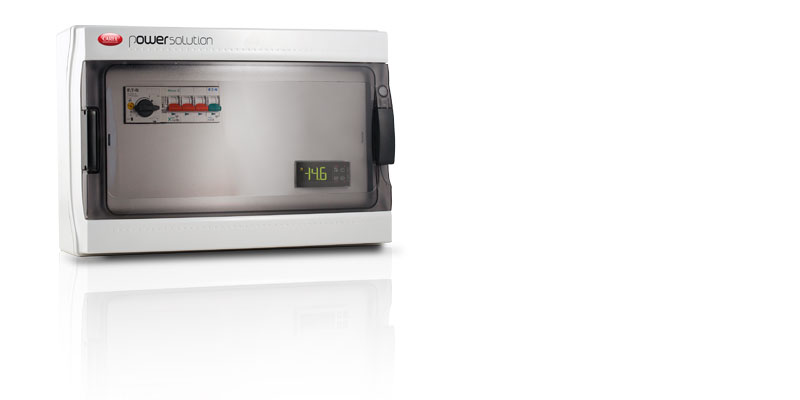 evdEVO panel, housed inside a highly sturdy fibreglass container, that ensures an IP65 protection rating