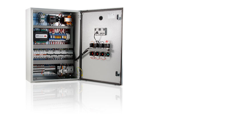 The compressor rack series controllers can manage racks with a maximum of two compressors